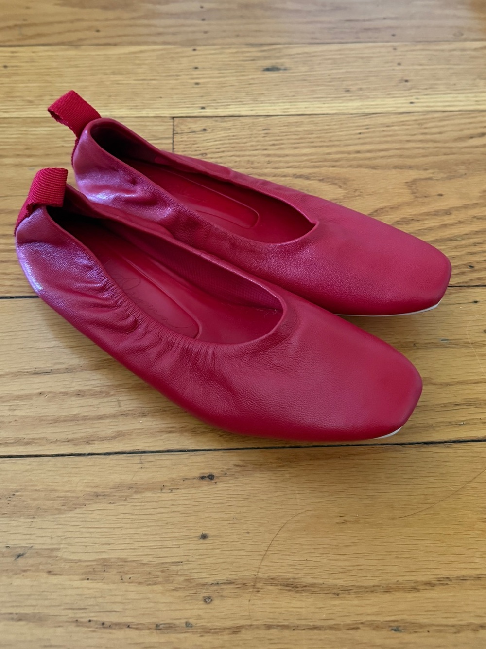 Naturalizer Red Leather Ballet Flats